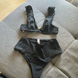 Agent Provocateur black two piece swimsuit